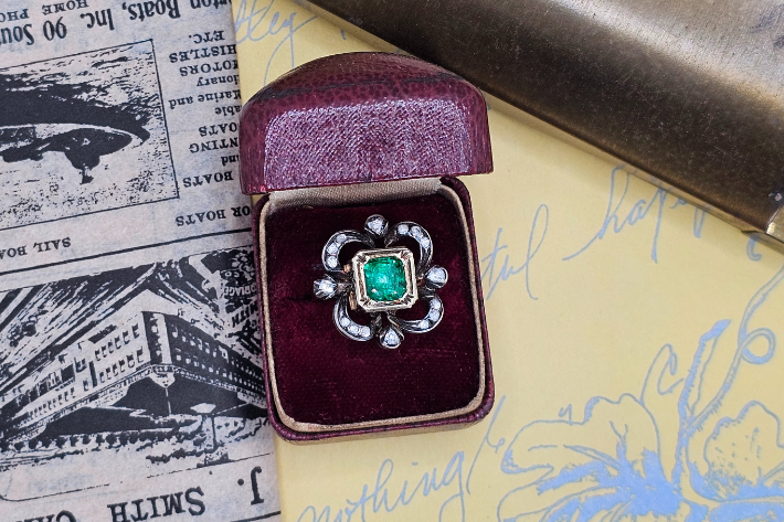 Vintage Emerald Ring blog at Arnold Jewelers