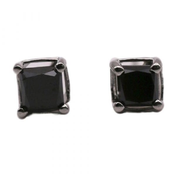 0.84ctw Black Diamond Stud Earrings 10K