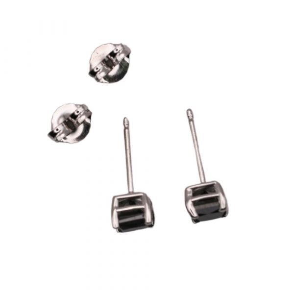 0.84ctw Black Diamond Stud Earrings 10K top