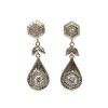 0.84ctw diamond dangle vintage earrings 14K