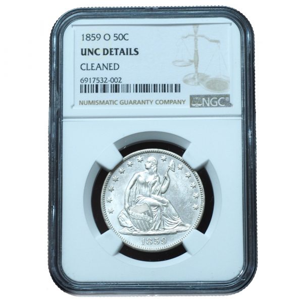 1859-O Seated Liberty Half Dollar Uncirculated NGC