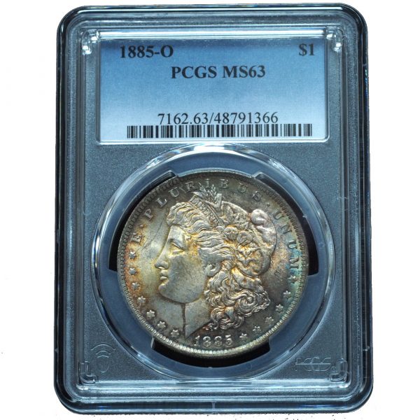 1885-O Morgan Dollar MS63 PCGS Beautifully Toned