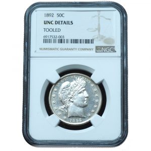 1892 Barber Half Dollar Uncirculated NGC