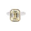 3 carat Yellow Emerald Diamond Solitaire