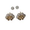 1.62ctw Sapphire and Diamond Flower Stud Earrings 14K top