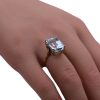 8.40ct Aquamarine Solitaire Ring 14K worn