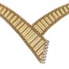 Articulated Gold Large Statement Necklace 14k Close