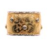 Diamond Cigar Band Ring 18K Two-Tone