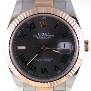 Like New Rolex 41MM Rose Gold And Stainless Steel Datejust (2021) Model 126331 Front Close