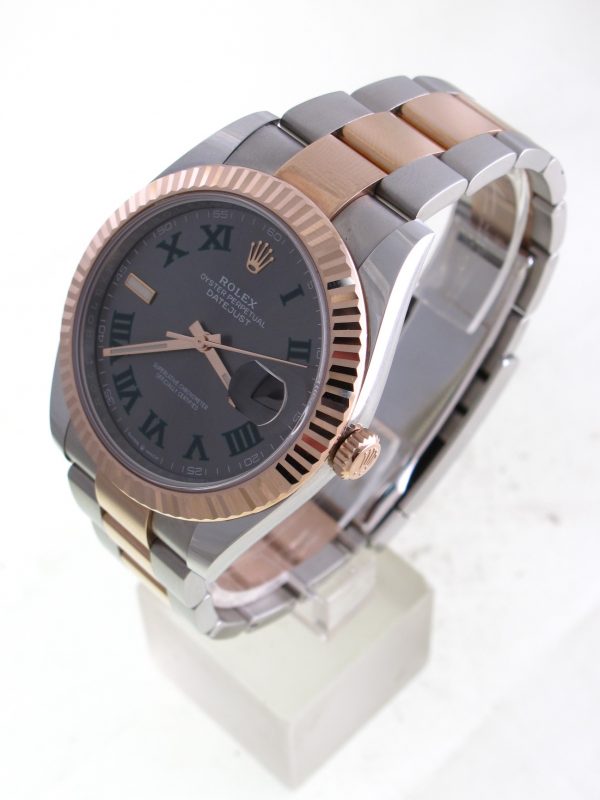 Like New Rolex 41MM Rose Gold And Stainless Steel Datejust (2021) Model 126331 Left