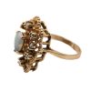 Natural Opal & Seed Pearl Vintage Ring 14K side