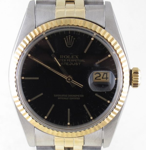 Pre-Owned Rolex 36MM Two Tone Datejust (1980) 16013 Front Close