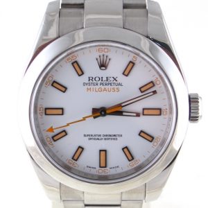 Pre-Owned Rolex 40MM Milgauss (2015) Stainless Steel 116400 Front Close