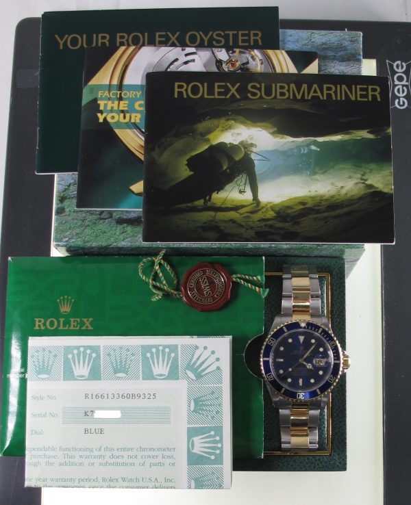 Pre-Owned Rolex 40MM Two Tone Submariner (2001) Model 16613 b and p