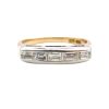 Retro 0.50ct Baguette Diamond Band Rose Gold Platinum