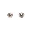 Round Diamond Bezel Stud Earrings White Gold