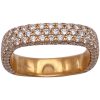 Square Pave Diamond Band Rose Gold