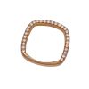 Square Pave Diamond Band Rose Gold Profile