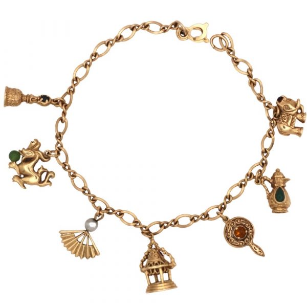 Treasures of The Silk Road Charm Bracelet 14K