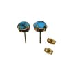 Vintage Turquoise Stud Earrings 14K Top