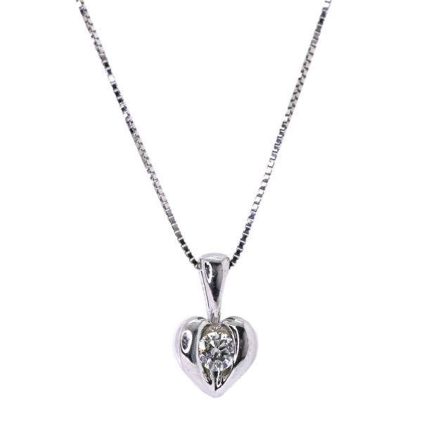 0.11ct Diamond Heart Necklace