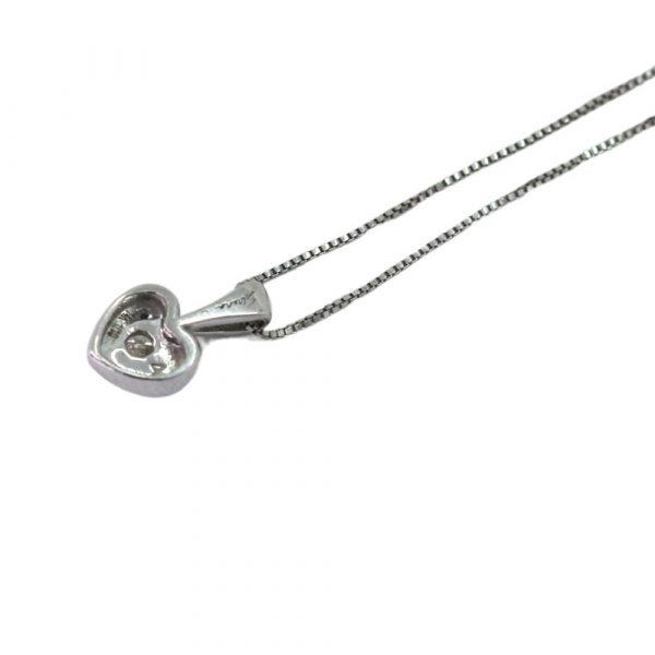 0.11ct Diamond Heart Necklace Back