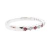 0.13ctw Ruby & Diamond Hexagon Band Ring 14K side