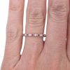 0.13ctw Ruby & Diamond Hexagon Band Ring 14K worn