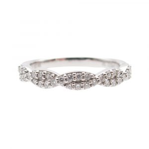 0.24ctw Diamond Twist Stack Band Ring 14K