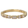 0.36ctw Marquise & Baguette Stack Band Ring 14K