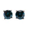 0.58ctw Blue Irradiated Diamond Stud Earrings 14K