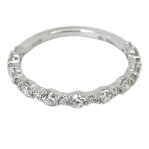 0.75ctw Alternating Diamond Stack Band Ring 14K