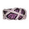 0.81ctw Diamond & Pink Sapphire Ring 14K Two-Tone