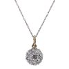 1.32ctw Diamond Cluster Necklace 14K