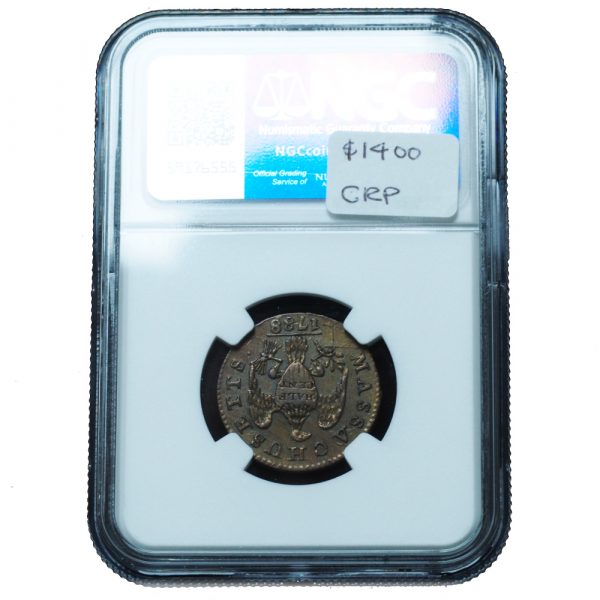 1788 Massachusetts Half Cent AU NGC