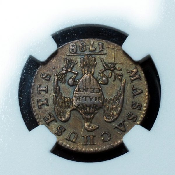 1788 Massachusetts Half Cent AU NGC