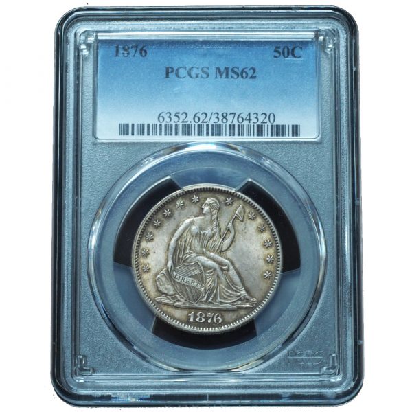 1876 Seated Liberty Half Dollar MS62 PCGS