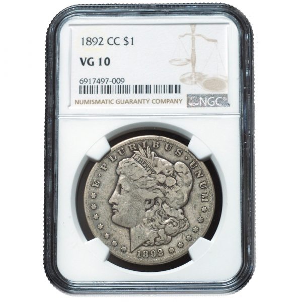 1892-CC Morgan Dollar VG10 NGC