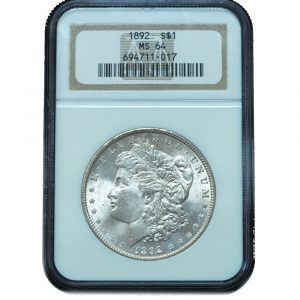 1892 Morgan Dollar MS64 NGC