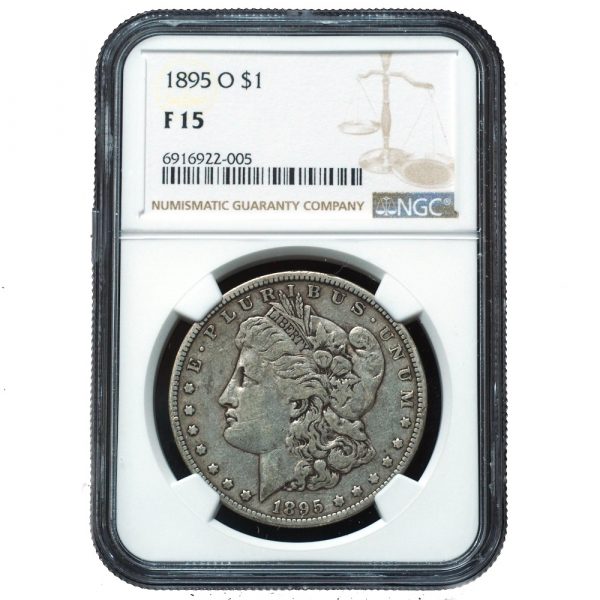 1895-O Morgan Dollar F15 NGC