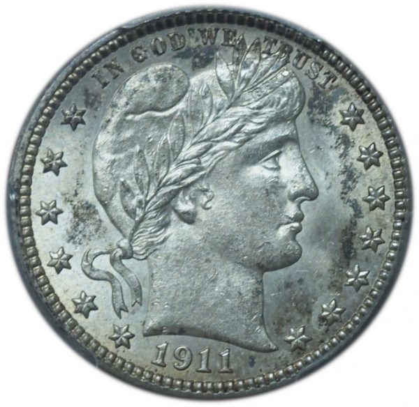 1911 Barber Quarter MS63 PCGS