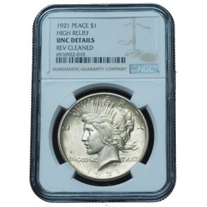 1921 Peace Dollar High Relief Uncirculated NGC