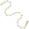 2.6mm Paperclip Bracelet, Yellow Gold full