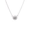 Diamond Solitaire Station Necklace White Gold .40ct