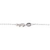 Diamond Solitaire Station Necklace White Gold .40ct Clasp