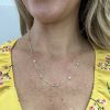 Eleven Diamond By The Inch Necklace 14k Worn