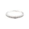 Engraved Detail Diamond Milgrain Band White Gold