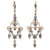 Filigree Chandelier Earrings 14K Two-Tone