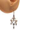 Filigree Chandelier Earrings 14K Two-Tone worn