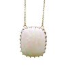 Large Australian Opal Station Necklace Yellow Gold